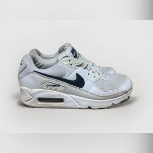 Nike Air Max 90 White Black Running Shoes Sneakers Size 6.5 Womens DH8010-101